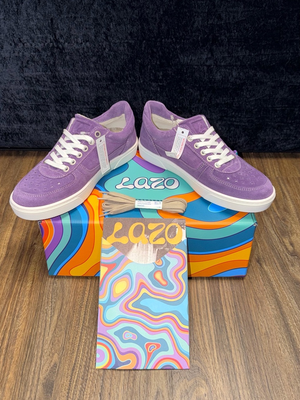 Women's Purple Suede Low-Top Sneakers/Scented Sole/Size 7.5W/6M